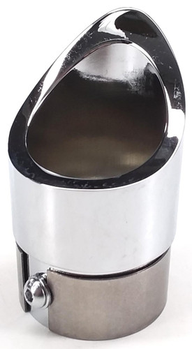 Baron Family Jewel Mini Scalloped Chrome Exhaust Tip (BA-1100-02)