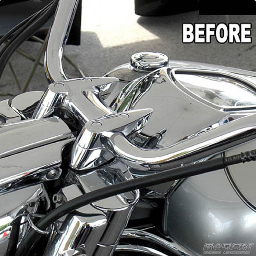 Baron Chrome Pullback Risers for Yamaha Roadliner/Statoliner (BA-7422-00)