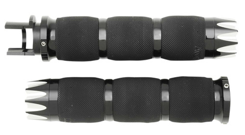 Avon Air Cushion Chrome Grips w/Throttle Boss (MT-IN-AIR-90C-B)