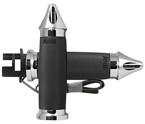 Avon Custom Contour Heated 1" Chrome Spiked Grips (MT-IN-CC-85-S-H)