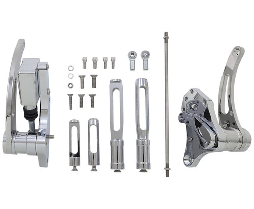 Accutronix Chrome Slotted Forward Controls w/Master Cylinder (FC103-SSC)