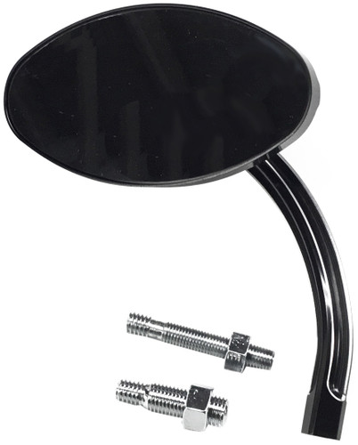 Arlen Ness Forged Billet Mirror Short Black/Beveled Left (13-130)