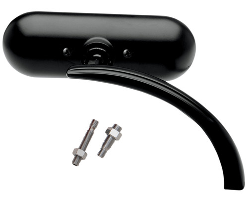 Arlen Ness Micro Mini Oval Black Right Mirror (13-413)