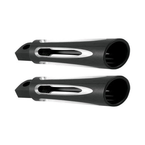Arlen Ness Deep Cut Black Footpegs (06-472)