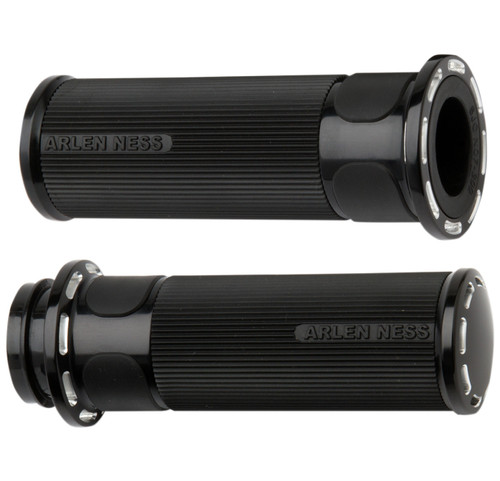 Arlen Ness Slot Track Black Handlebar Grips (07-301)