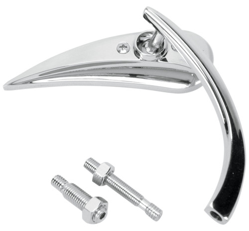 Arlen Ness Micro Rad II Chrome Teardrop Right Mirror (13-411)