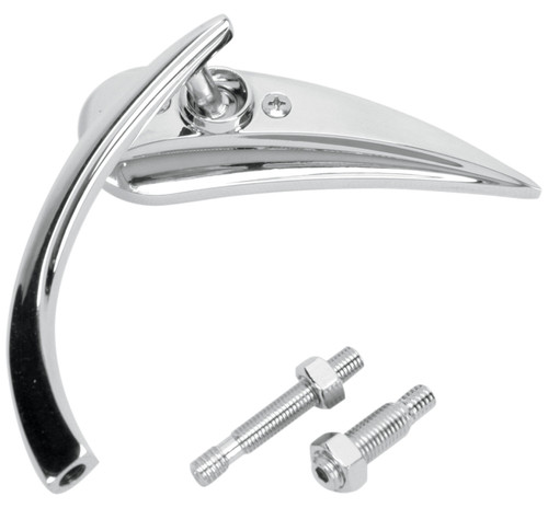 Arlen Ness Micro Rad II Chrome Teardrop Left Mirror (13-410)