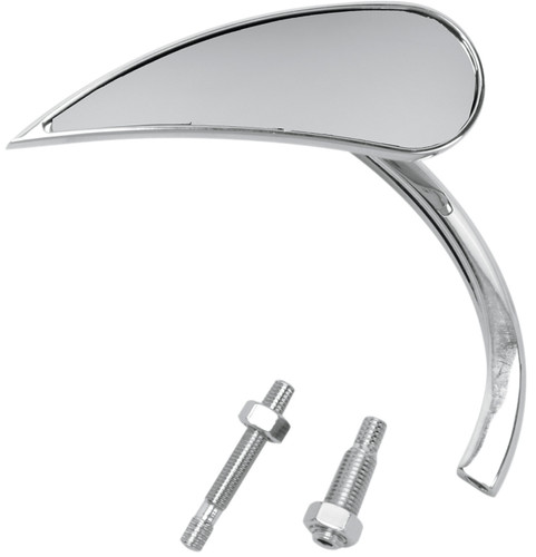 Arlen Ness Micro Rad II Chrome Teardrop Left Mirror (13-410)