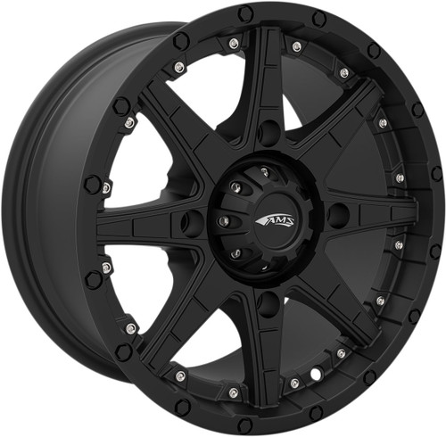 AMS Roll'n 105 Black Satin Cast Aluminum Wheel 15x7 4/110 5+2 (5706-046AS)