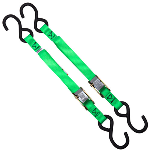 Ancra 1" x 66" Standard Neon Green Tie Downs 2pk (40888-28)