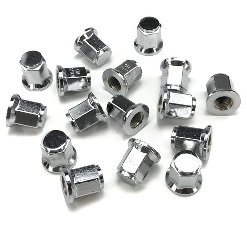 ITP Flat Base Chrome Wheel Lug Nuts - 12mm x 1.25 Thread (ALUG16BX)