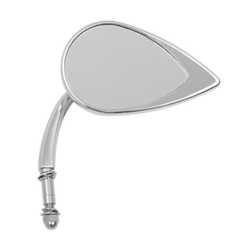 Drag Specialties Teardrop Mirror by Tank Tuff 3.5" Short Stem/Chrome (0640-0388)