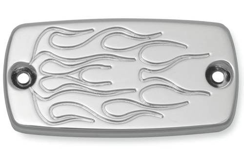 Baron Master Cylinder Chrome Flame Cover (BA-7626-03)