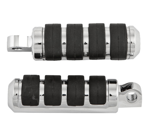 HardDrive Small Comfort Ride Chrome Footpegs w/Male Mount (17-0425I)