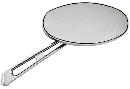 HardDrive Chrome Oval Smooth Left Mirror (60-0036SSL)