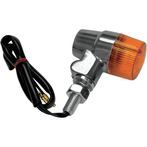 K&S Aluminum Body Marker Lights 36mm Round #3 Polished Finish Amber (25-8602)