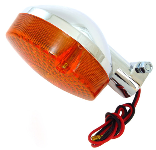 K&S DOT Compliant Chrome Turn Signal w/Amber Lens (25-1105)