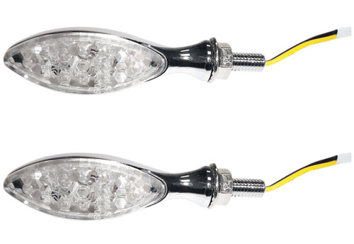 K&S Ultra MINI Oval LED Chrome Marker Lights w/Clear Lens (25-8912)