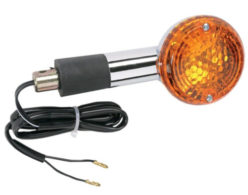 K&S DOT Compliant Chrome Turn Signal w/Amber Lens (25-3036)