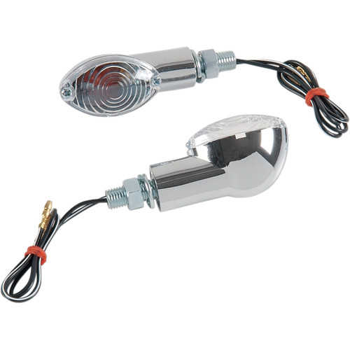 K&S Universal Ultra Small Mini Stalk Chrome Marker Lights w/Clear Lens (25-8356)