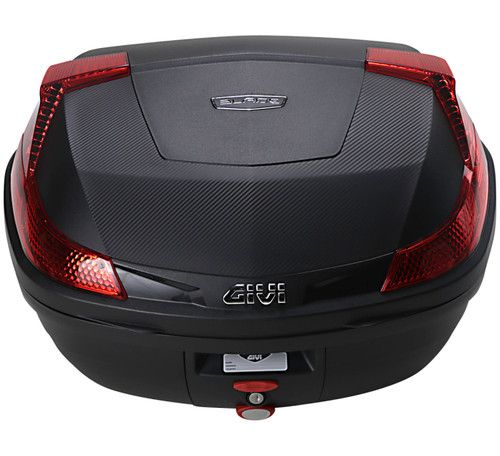 Givi Blade Top Case Hard Luggage Matte Black w/Red Lens 47 Liter (B47NMLA)