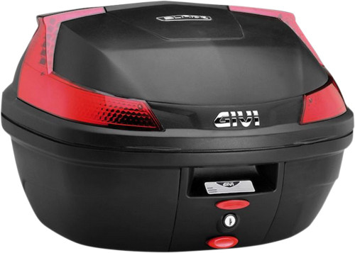 Givi Blade Top Case Hard Luggage Matte Black w/Red Lens 47 Liter (B47NMLA)