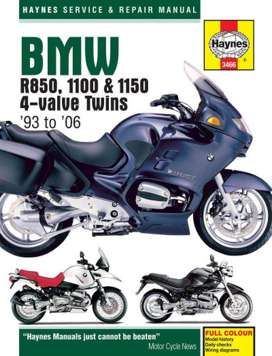 Haynes Repair/Service Manual for '93-06 BMW R850/1100/1150 4-Valve Twins (M3466)