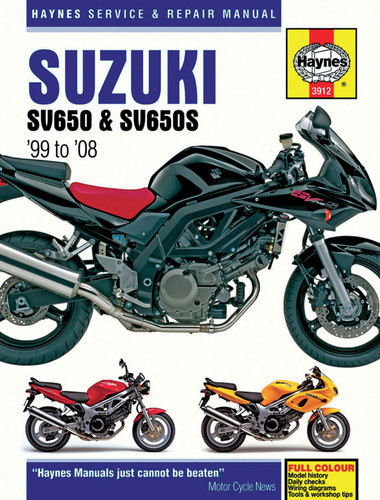 Haynes Repair/Service Manual for '99-08 Suzuki SV650/SV650S (M3912)
