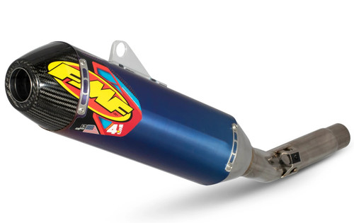 FMF Factory 4.1 RCT Blue Anodized Titanium/Carbon Muffler '17-20 KX250F (042376)