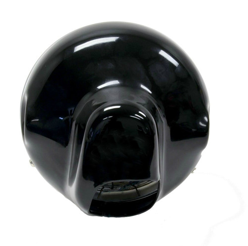 Emgo 6.25" Classic Side Mount Chrome Headlight Assembly w/Black Back (66-64313D)