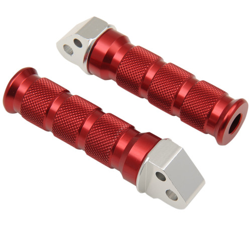 Emgo Red Anodized Aluminum Rear Footpegs (50-11322)