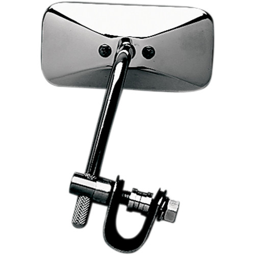 Emgo Universal Clamp-On Rectangular Mirror Die Cast Chrome (20-34822)