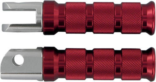 Emgo Red Anodized Aluminum Front Footpegs (50-11222)