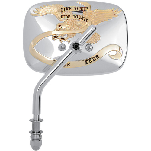 Emgo Live To Ride Custom Mirror Gold Left (20-31707A)