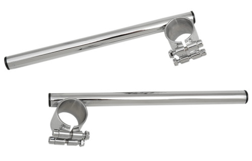 Emgo 7/8" Chrome Steel Handlebar Clip-Ons for 41mm Fork Tube (23-93139)
