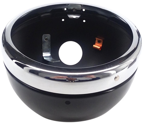 Emgo 5-3/4" Lucas Style Side Mount Headlight Shell Black (66-65074)