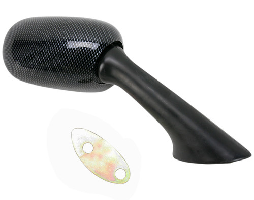 Emgo Carbon-Look Right Side Motorcycle Mirror (20-87071)
