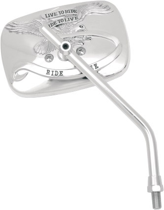 Emgo Live to Ride, Ride Free Chrome Right Mirror (20-31754A)