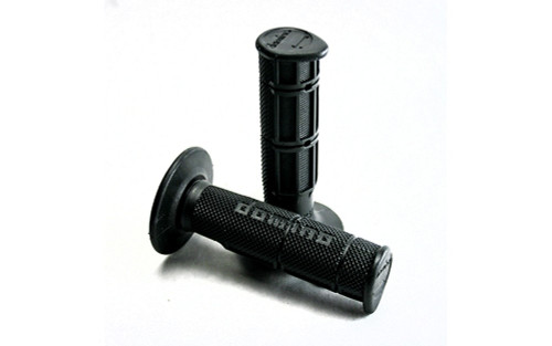 Domino Victor Half Waffle Grips | Black | Twist Throttle (1150.82.40.06)