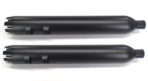 Cobra 4" Dual Cut Black Slip-On Mufflers w/Contrast Cuty Tips (6267RB)