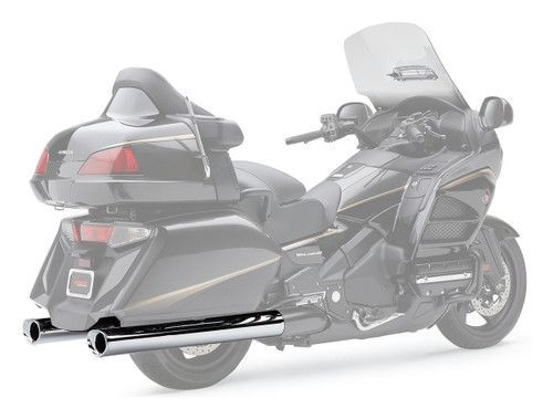 Cobra 4" Chrome Slip-On Mufflers w/Chrome Tri-Flo Tip (1218)