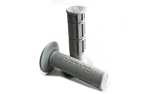 Domino Victor Half Waffle Grips | Gray | Twist Throttle (1150.82.52.06)