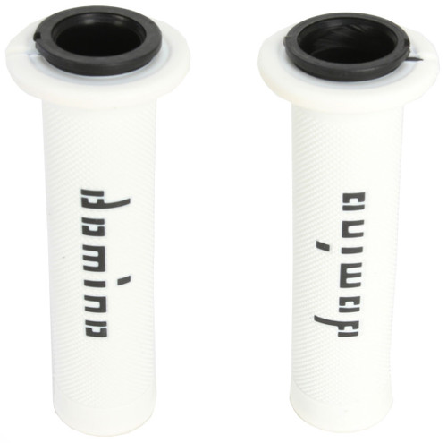 Domino MotoGP Handlebar Grips | White/Black | Twist Throttle (A01041C4046B7-0)