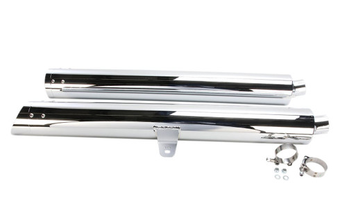 Cobra Classic 4" Chrome Slip-On Mufflers w/Scalloped Tip (1216)