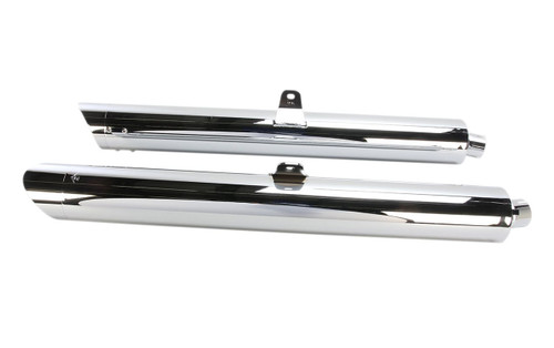 Cobra Classic 4" Chrome Slip-On Mufflers w/Scalloped Tip (1216)