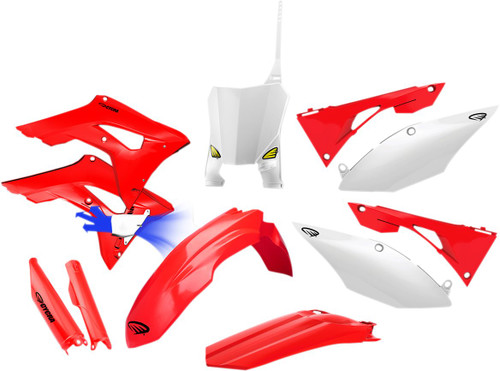 Cycra Complete Powerflow Red/White Plastic Body Kit (1CYC-9320-02)