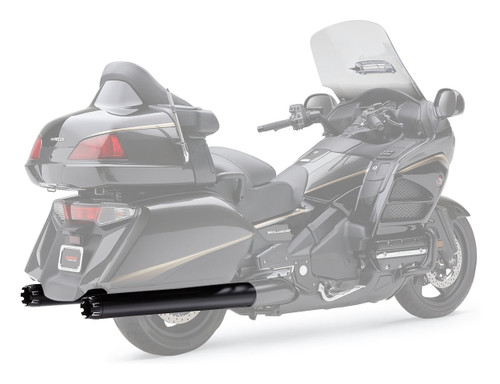 Cobra 4" Slip-On Mufflers Black w/Black Tip Dual Cut (1219B)
