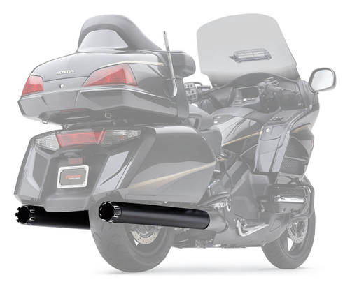 Cobra 4" Slip-On Mufflers Black w/Black Tip Dual Cut (1219B)