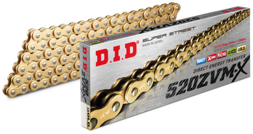 DID 520ZVM-X Super Street Gold Chain 120 Links (M520ZVMXG120Z)
