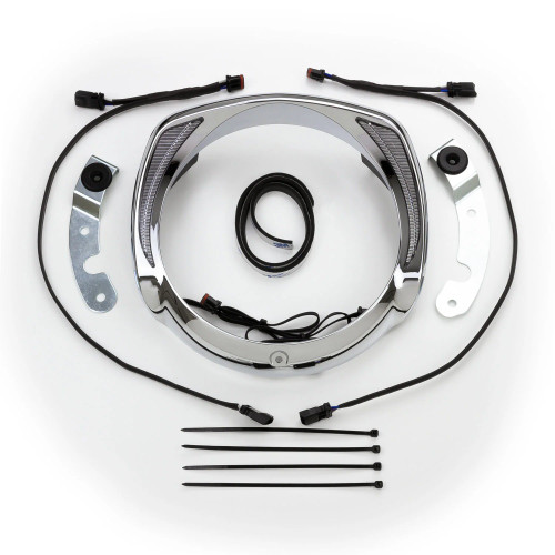 Ciro Fang Chrome Headlight Bezel Side Light Kit (45200)